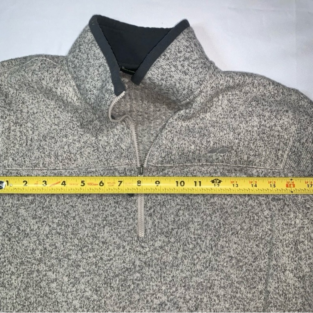 Koppen Men's Medium Pullover Layer Gray Warm Cozy 1/4 Zip Sweater Shirt